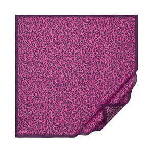 Purple Leopar Print Tencel Scarf - Thumbnail