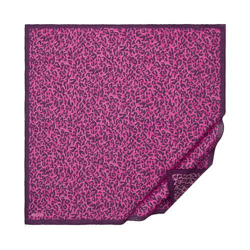 Purple Leopar Print Tencel Scarf