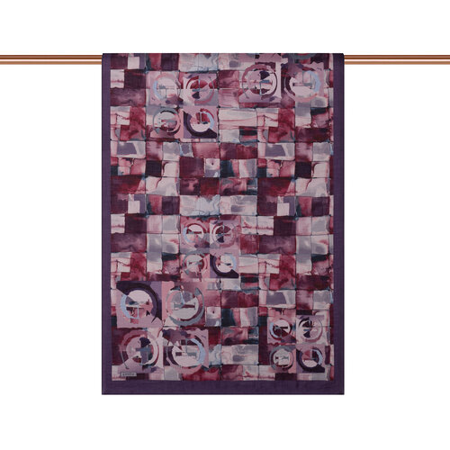 Purple Mono Mosaic Print Tencel Scarf