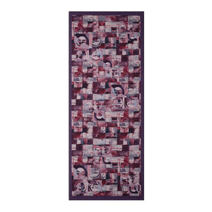 Purple Mono Mosaic Print Tencel Scarf - Thumbnail