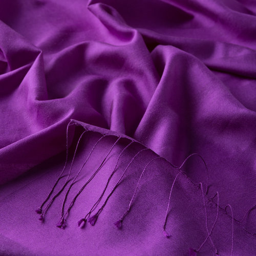 Purple Mono Striped Silk Scarf