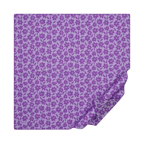 Purple Orange Flower Cotton Scarf