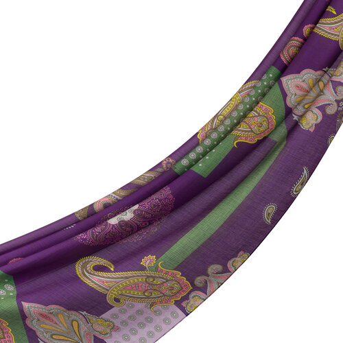 Purple Palace Way Print Tencel Scarf