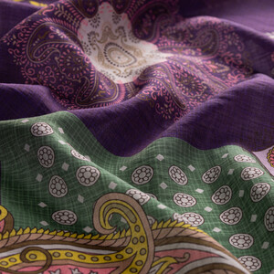 Purple Palace Way Print Tencel Scarf - Thumbnail