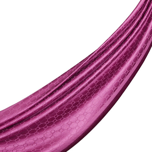 Purple Patterned Silk Scarf