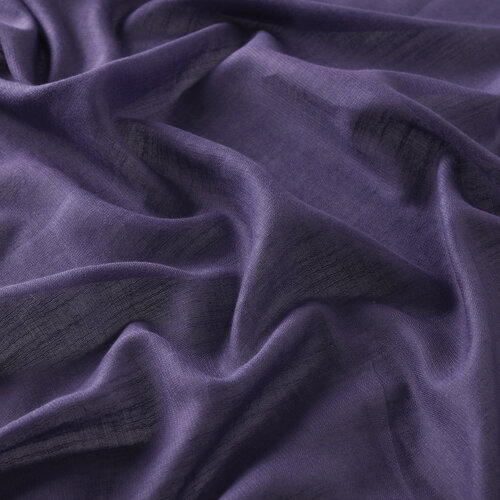 Purple Plain Cotton Silk Scarf