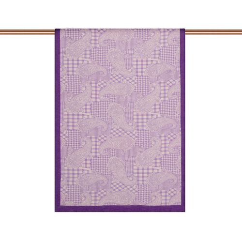 Purple Powder Patchwork Paisley Print Tencel Scarf