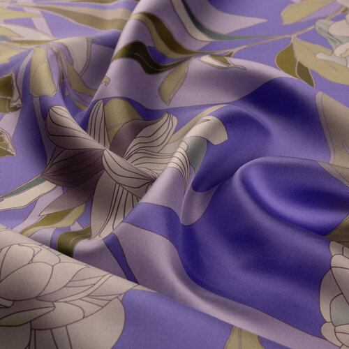 Purple Rayihe Twill Silk Scarf