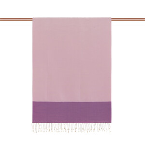Purple Reversible Silk Scarf - Thumbnail