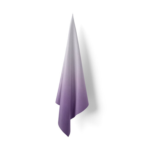 Purple Silver Gradient Satin Silk Scarf