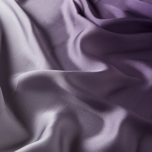 Purple Silver Gradient Satin Silk Scarf