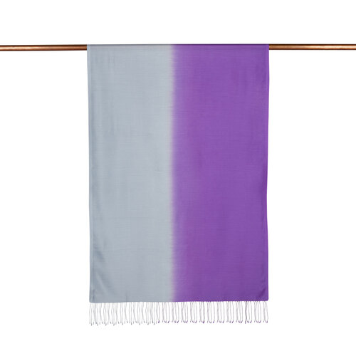 Purple Silver Gradient Silk Scarf