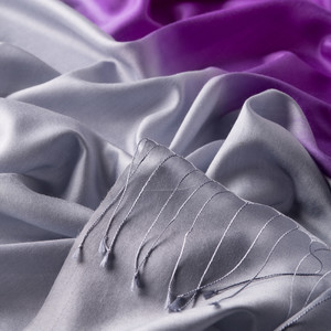 Purple Silver Gradient Silk Scarf - Thumbnail