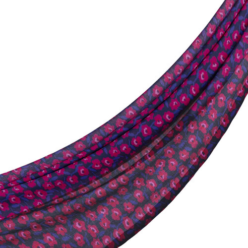Purple Spring Flowers Cotton Scarf