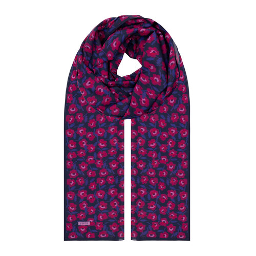Purple Spring Flowers Cotton Scarf
