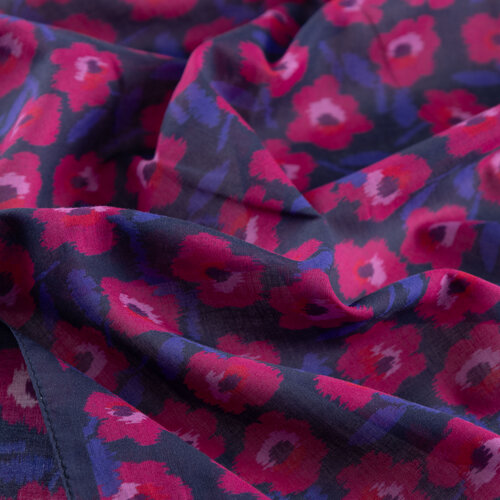 Purple Spring Flowers Cotton Scarf
