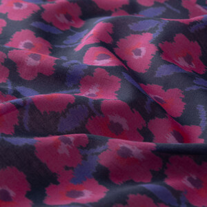 ipekevi - Purple Spring Flowers Cotton Scarf (1)