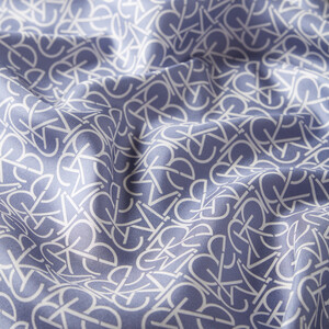 ipekevi - Purple Typo Monogram Silk Twill Scarf (1)