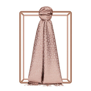 ipekevi - شال حرير جاكار بتصميم الفهد لون ليلكي فاتح