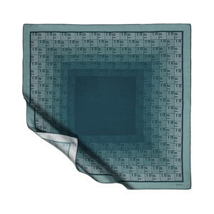 ipekevi - ايشارب حرير تويل لون بترولي نمط الكوفي