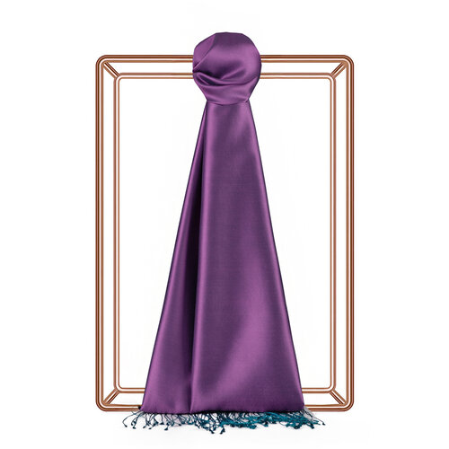 Raspberry Reversible Silk Scarf
