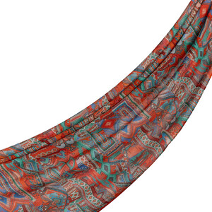 Red Anatolian Dream Cotton Scarf - Thumbnail