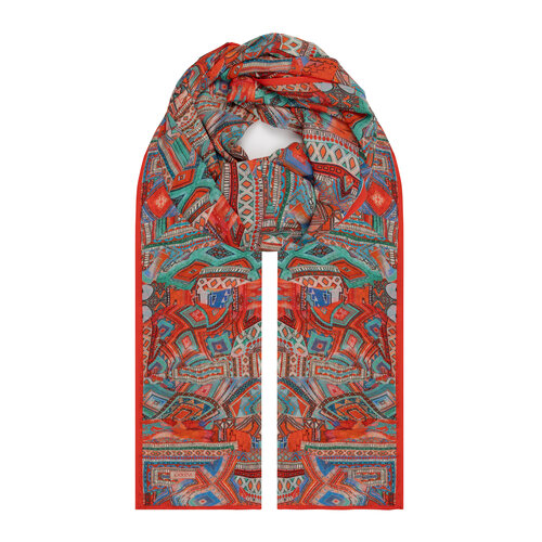 Red Anatolian Dream Cotton Scarf