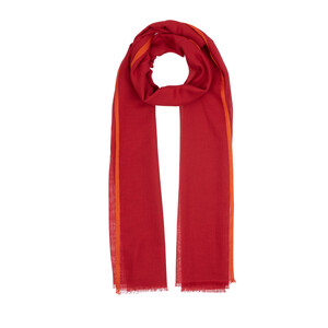 ipekevi - Red Bordered Modal Silk Scarf (1)