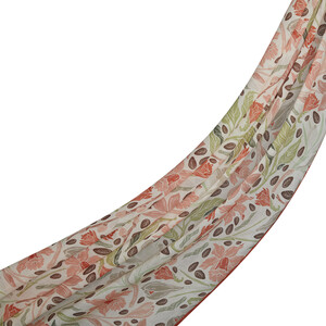 Red Botanical Cotton Scarf - Thumbnail