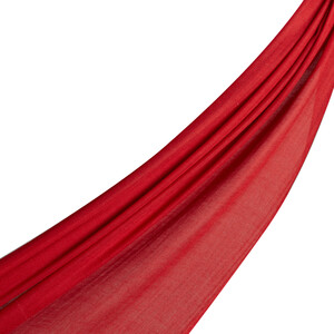 Red Cashmere Wool Silk Prime Scarf - Thumbnail