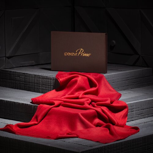Red Cashmere Wool Silk Prime Scarf
