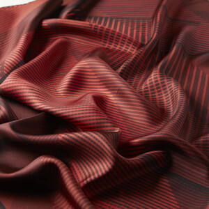 Red Ceremony Twill Silk Scarf - Thumbnail