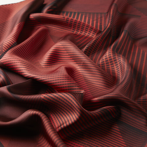 Red Ceremony Twill Silk Scarf