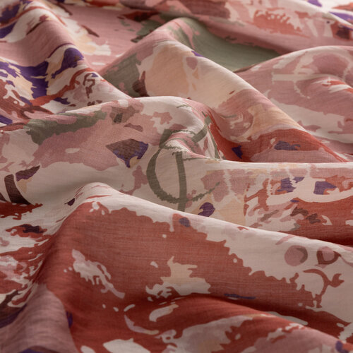 Red Copper Arenya Print Tencel Scarf