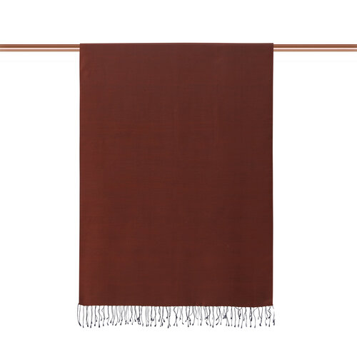 Red Copper Khaki Reversible Silk Scarf