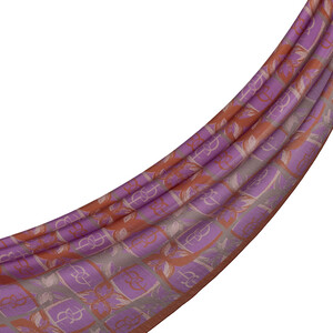Red Copper Mono Loop Tencel Scarf - Thumbnail