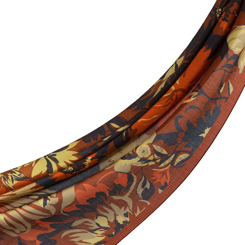 Red Copper Nihavent Print Tencel Scarf