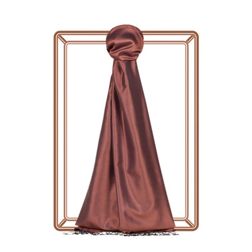 Red Copper Plain Silk Scarf