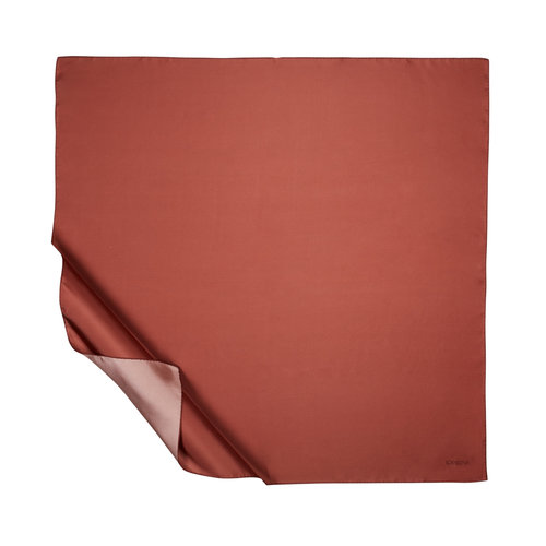 Red Copper Plain Silk Twill Scarf