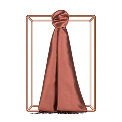 Red Copper Reversible Silk Scarf