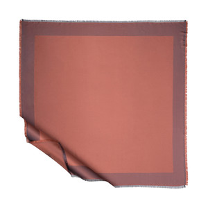 Red Copper Reversible Silk Scarf - Thumbnail