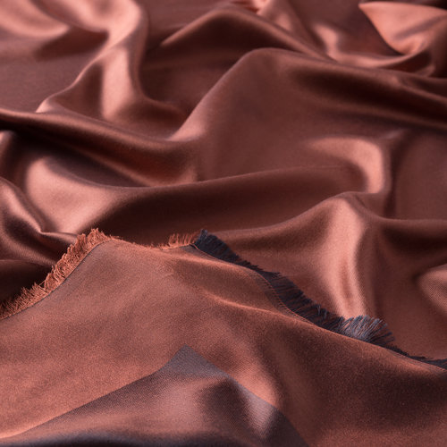 Red Copper Reversible Silk Scarf