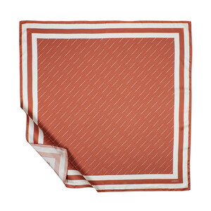 Red Copper Signature Silk Twill Scarf - Thumbnail