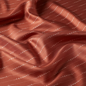 Red Copper Signature Silk Twill Scarf - Thumbnail