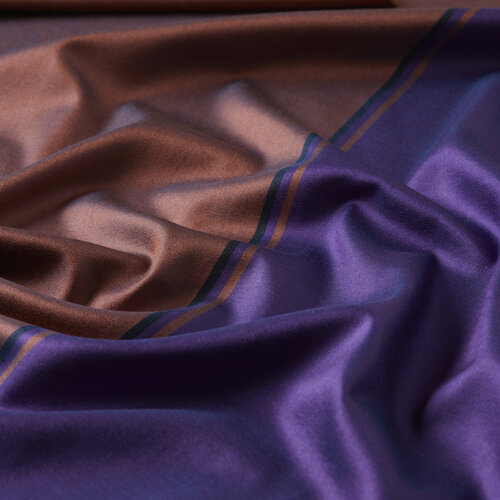 Red Copper Striped Silk Scarf