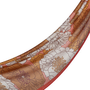 ipekevi - Red Cream Hydrangea Print Tencel Scarf