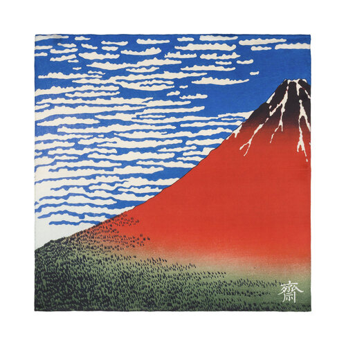 Red Fuji Satin Silk Pocket Square