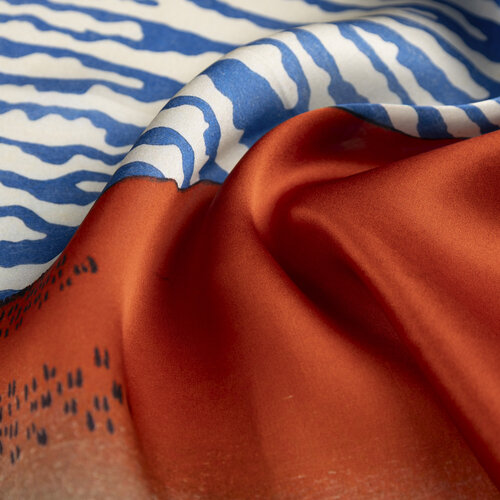 Red Fuji Satin Silk Pocket Square