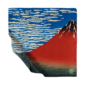 Red Fuji Silk Twill Scarf - Thumbnail