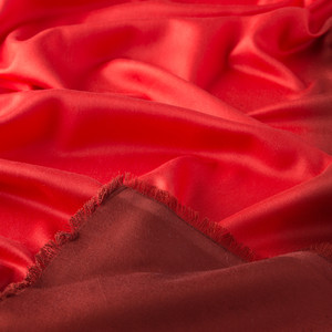 Red Gradient Silk Scarf - Thumbnail